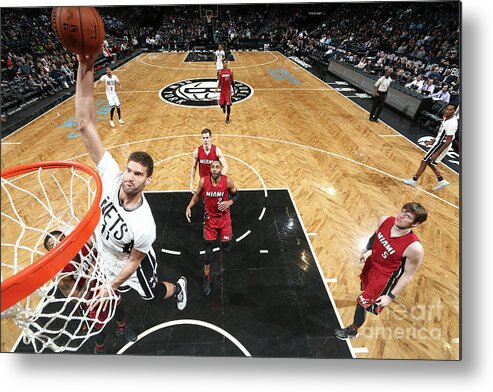 Nba Pro Basketball Metal Print featuring the photograph Brook Lopez by Nathaniel S. Butler