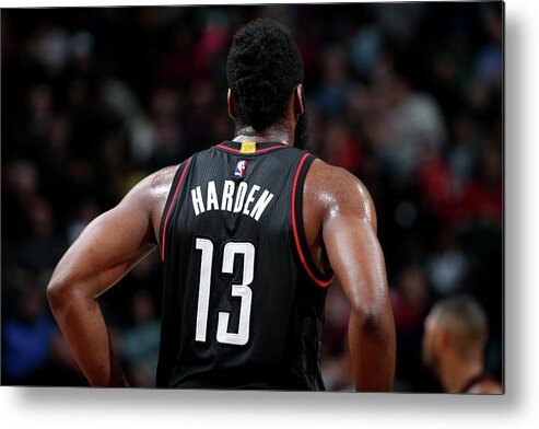 James Harden Metal Print featuring the photograph James Harden #4 by Nathaniel S. Butler