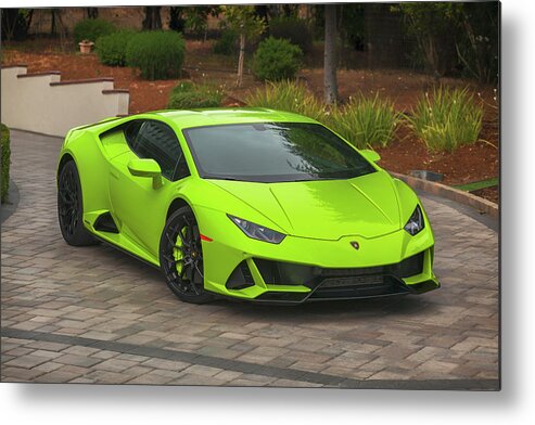 Lamborghini Metal Print featuring the photograph #Lamborghini #Huracan #Evo #Print #4 by ItzKirb Photography