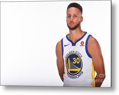 Media Day Metal Print featuring the photograph Stephen Curry by Noah Graham