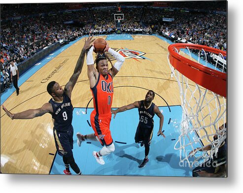 Nba Pro Basketball Metal Print featuring the photograph Russell Westbrook by Layne Murdoch