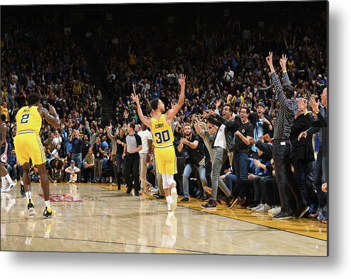 Stephen Curry Metal Print featuring the photograph Stephen Curry #40 by Noah Graham