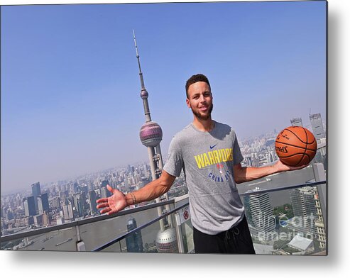 Stephen Curry Metal Print featuring the photograph Stephen Curry #41 by Noah Graham