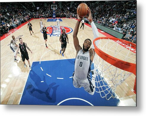 Nba Pro Basketball Metal Print featuring the photograph Andre Drummond by Brian Sevald