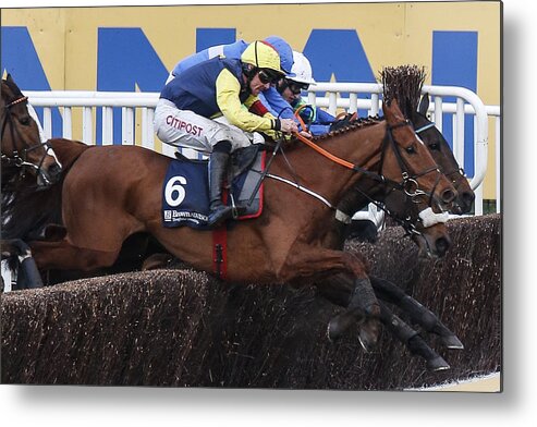 Davy Russell Metal Print featuring the photograph Cheltenham Festival - St Patrick's Thursday #5 by Alan Crowhurst
