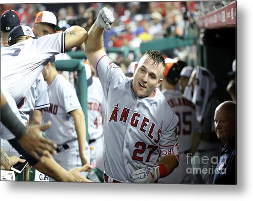 People Metal Print featuring the photograph Mike Trout by Rob Carr