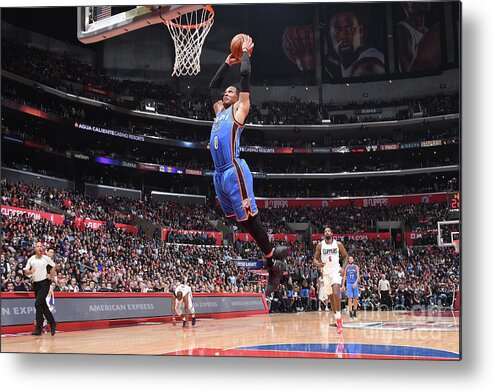 Nba Pro Basketball Metal Print featuring the photograph Russell Westbrook by Andrew D. Bernstein