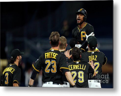 People Metal Print featuring the photograph Starling Marte #5 by Justin K. Aller