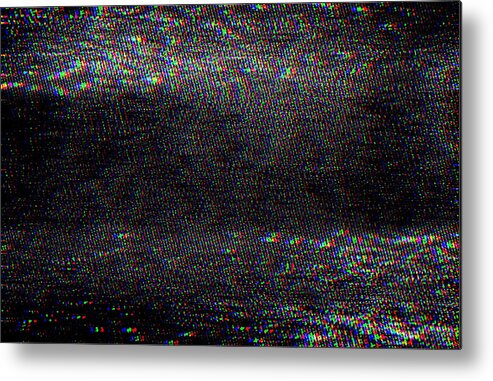 Noise Metal Print featuring the drawing Test Screen Glitch Texture. #5 by Julien