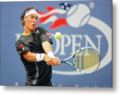 Tennis Metal Print featuring the photograph U.S. Open - Day 1 #5 by Matthew Stockman