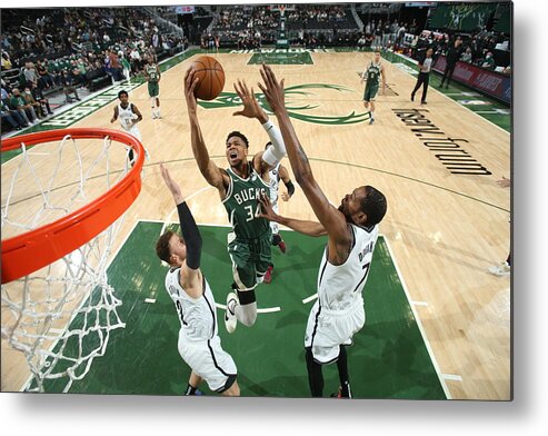 Playoffs Metal Print featuring the photograph Giannis Antetokounmpo by Gary Dineen