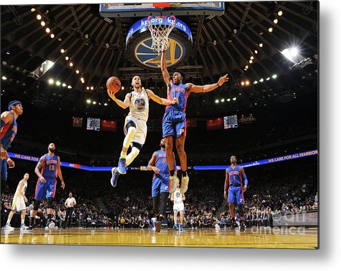 Nba Pro Basketball Metal Print featuring the photograph Stephen Curry by Noah Graham