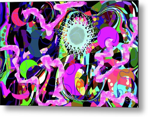 Walter Paul Bebirian: The Bebirian Art Collection Metal Print featuring the digital art 6-23-3012fabcd by Walter Paul Bebirian