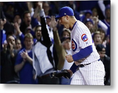 Three Quarter Length Metal Print featuring the photograph Anthony Rizzo by Jonathan Daniel