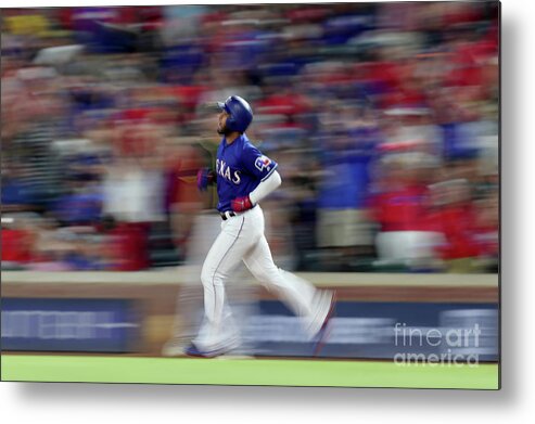 People Metal Print featuring the photograph Elvis Andrus #6 by Tom Pennington