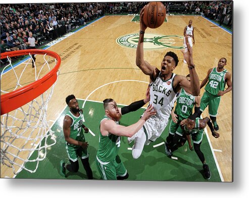 Playoffs Metal Print featuring the photograph Giannis Antetokounmpo by Gary Dineen