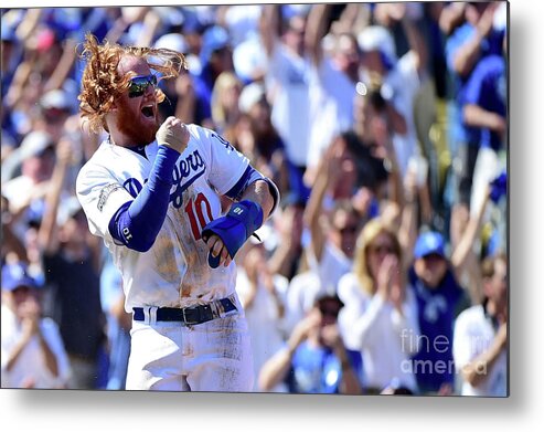 Three Quarter Length Metal Print featuring the photograph Justin Turner by Harry How