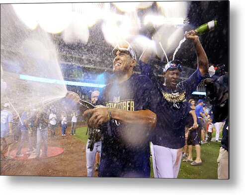 Playoffs Metal Print featuring the photograph Lorenzo Cain by Ed Zurga