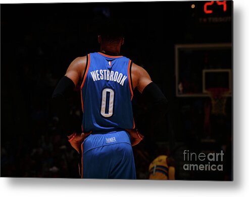 Nba Pro Basketball Metal Print featuring the photograph Russell Westbrook by Bart Young