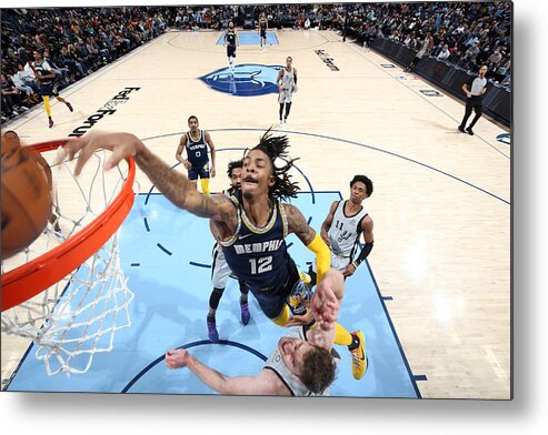 Nba Pro Basketball Metal Print featuring the photograph San Antonio Spurs v Memphis Grizzlies by Joe Murphy
