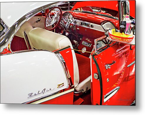 Color Metal Print featuring the photograph 60 BelAir Custom by Alan Hausenflock