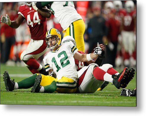 Arizona Cardinals Metal Print featuring the photograph Green Bay Packers v Arizona Cardinals #7 by Christian Petersen