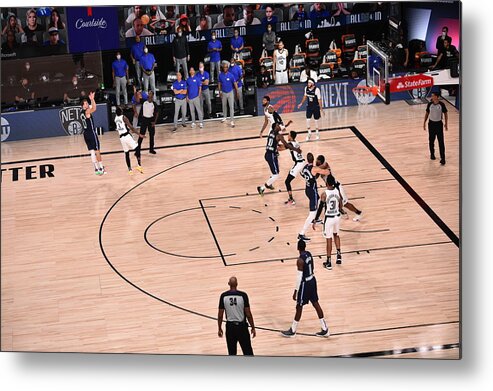 Playoffs Metal Print featuring the photograph Los Angeles Clippers v Dallas Mavericks - Game Four by David Dow