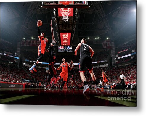 Playoffs Metal Print featuring the photograph Russell Westbrook by Nathaniel S. Butler