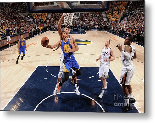 Stephen Curry Metal Print featuring the photograph Stephen Curry by Andrew D. Bernstein