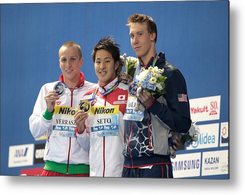People Metal Print featuring the photograph Swimming - 16th FINA World Championships: Day Sixteen #7 by Adam Pretty