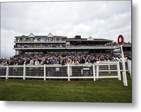 Crowd Of People Metal Print featuring the photograph Ayr Races #8 by Christian Cooksey