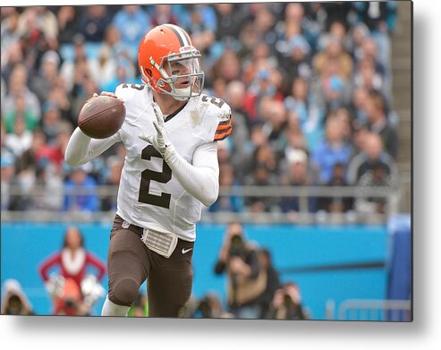 Carolina Panthers Metal Print featuring the photograph Cleveland Browns v Carolina Panthers by Grant Halverson
