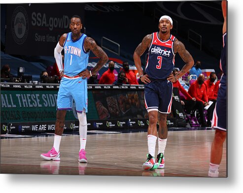 John Wall Metal Print featuring the photograph John Wall and Bradley Beal by Ned Dishman