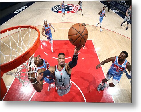 Russell Westbrook Metal Print featuring the photograph Russell Westbrook #8 by Ned Dishman