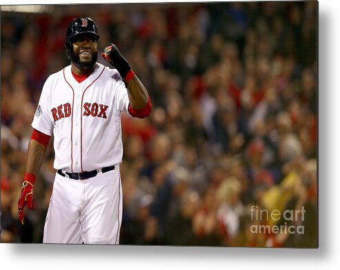 Playoffs Metal Print featuring the photograph David Ortiz by Elsa