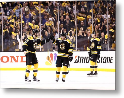 People Metal Print featuring the photograph Ottawa Senators v Boston Bruins - Game Six #9 by Maddie Meyer