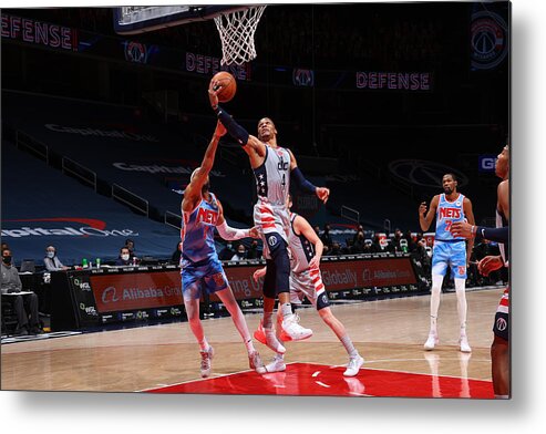 Russell Westbrook Metal Print featuring the photograph Russell Westbrook #9 by Ned Dishman