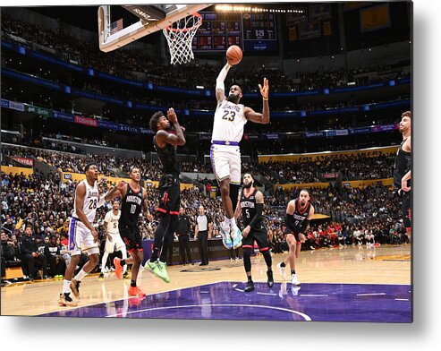 Nba Pro Basketball Metal Print featuring the photograph Lebron James #93 by Andrew D. Bernstein