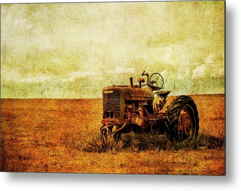Tractor Metal Print featuring the photograph A Bit Old and Rusty by Elin Skov Vaeth