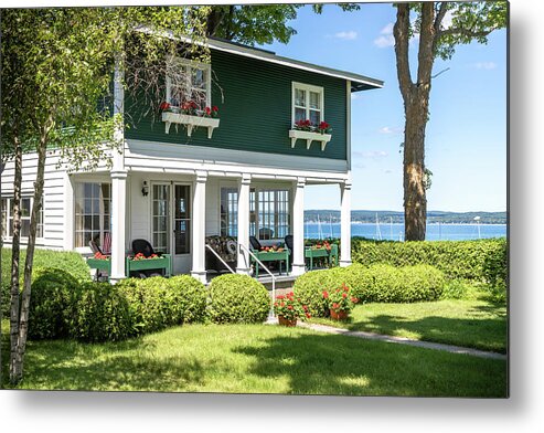 Bay View Metal Print featuring the photograph A Cottage on the Bay by Robert Carter