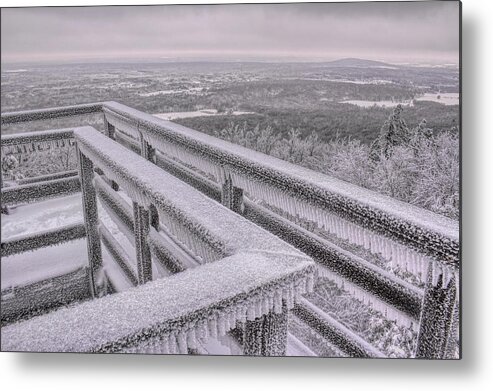 Winter Metal Print featuring the photograph A Frozen View by Dale Kauzlaric