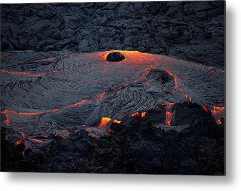 Volcano Metal Print featuring the photograph A heated pool in Iceland by Christopher Mathews
