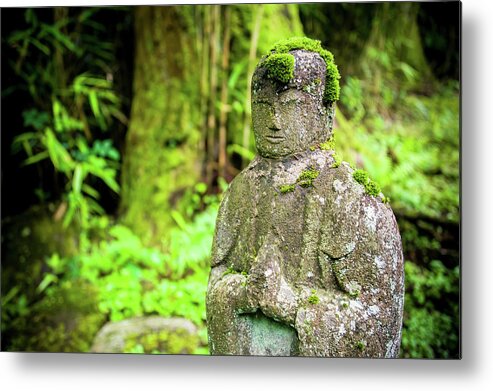 Japan Metal Print featuring the photograph A lost statue in Nikko's forest. Japan by Lie Yim