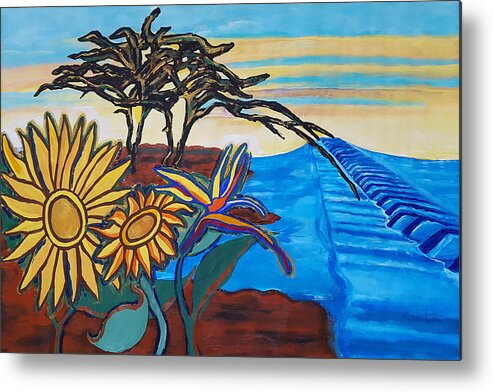 Bill Withers Metal Print featuring the painting A Lovely Day by Rachel Natalie Rawlins