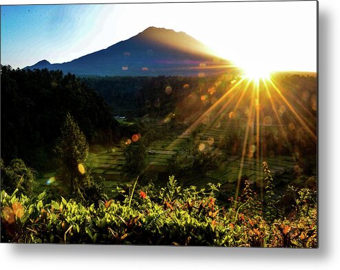 Volcano Metal Print featuring the photograph This Side Of Paradise - Mount Agung. Bali, Indonesia by Earth And Spirit