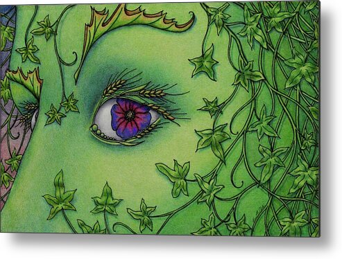 Kim Mcclinton Metal Print featuring the drawing The Side-Eye from Mother Nature by Kim McClinton