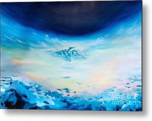 Above Metal Print featuring the painting Above the Clouds by Merana Cadorette