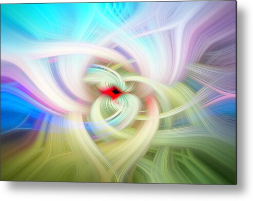Abstract Photography Photograph Blue Pink Yellow Red Aqua Tan Metal Print featuring the photograph Abstract 47 by Denise LeBleu