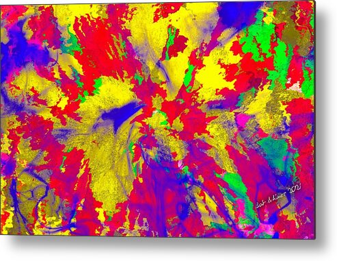 Digital Abstract Colorful Metal Print featuring the digital art Abstract by Bob Shimer