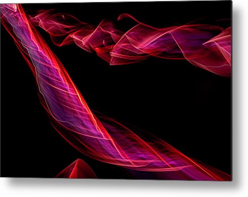 Light Painting Metal Print featuring the photograph Abstract light painting by Sven Brogren